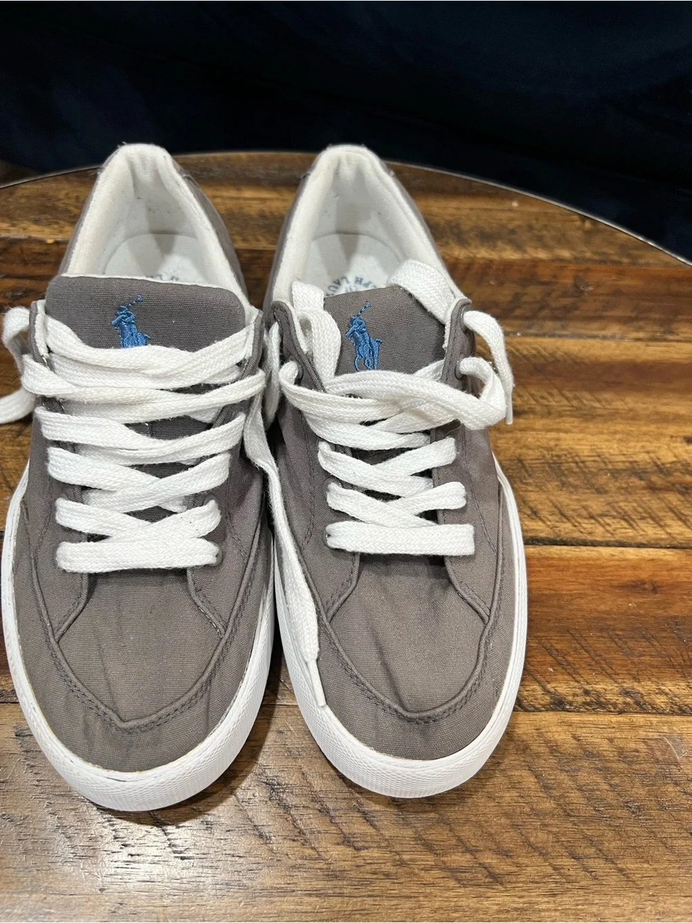 Polo Ralph Lauren Brisbane Canvas Sneakers Gray Men’s Size 10D